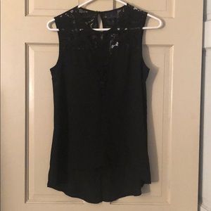 Black sleeveless blouse